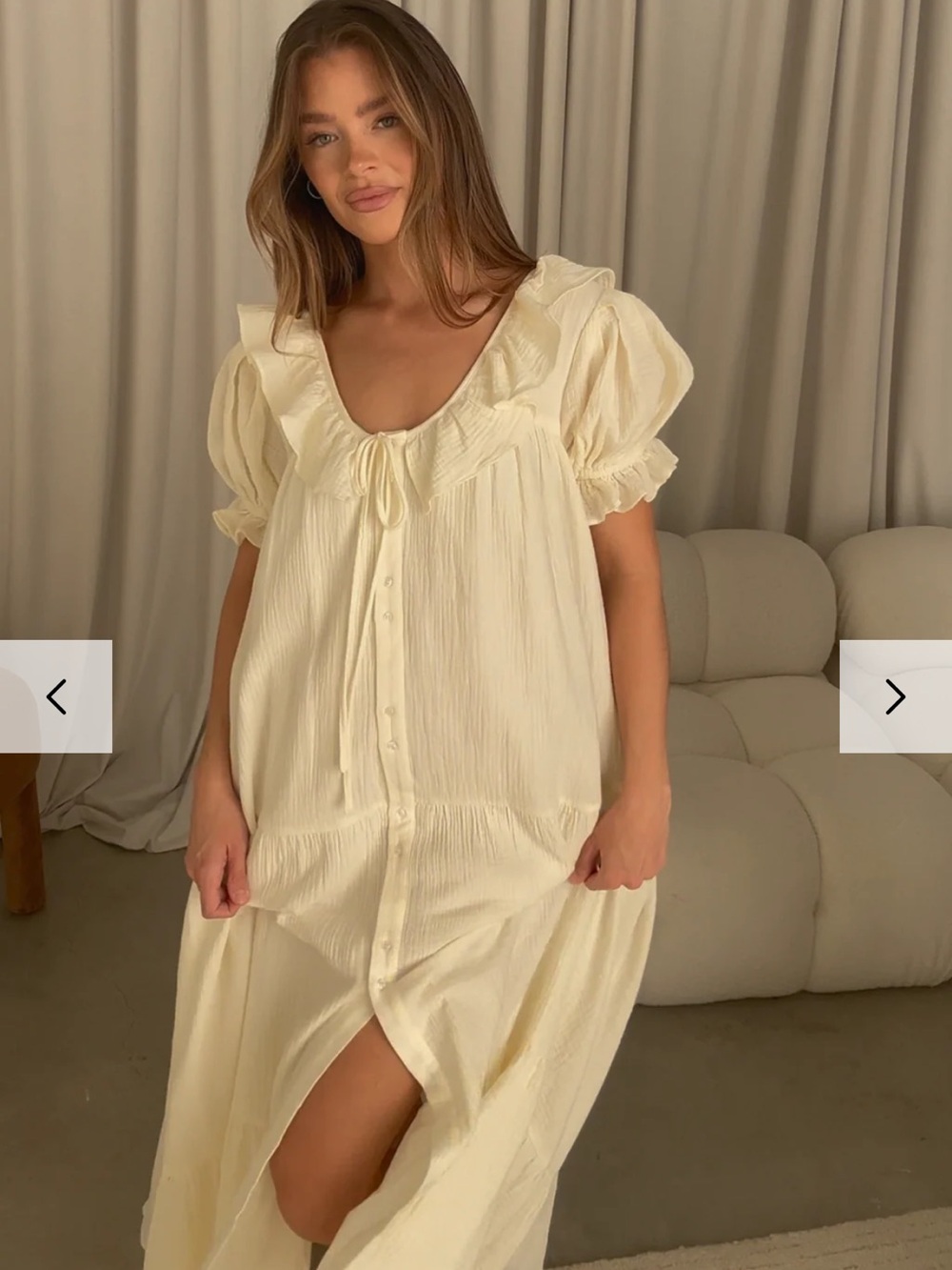 Worth Collective Sunday Maxi Dress 2XL Cream